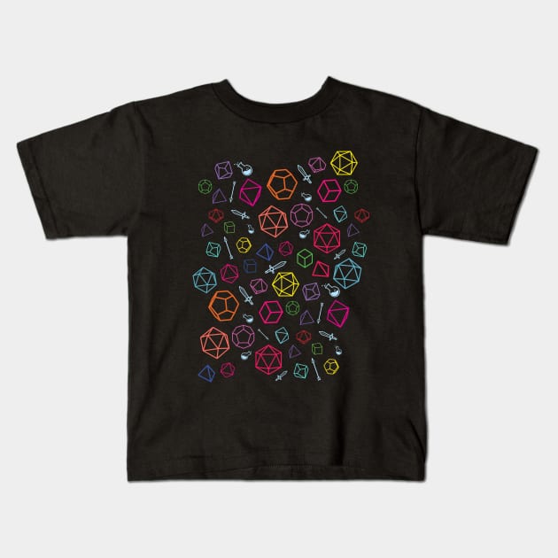 Dice Pattern Kids T-Shirt by PixelSamuel